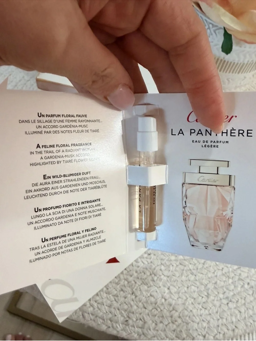 Cartier Fragrance 4 Samples: Baiser Vole + La Panthere, declaration, Pasha 2ml